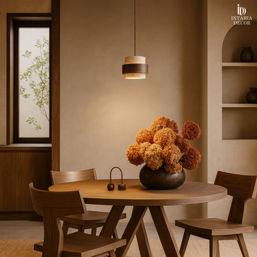 Cord pendant lamp with LED bulb for dining room