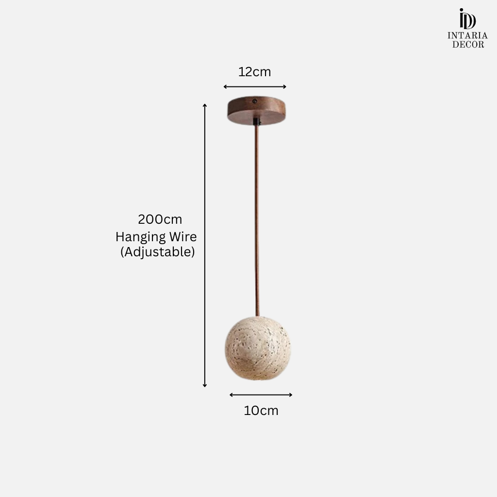 Modern hardwired stone pendant lighting