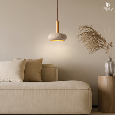 Contemporary stone pendant lighting for dining room