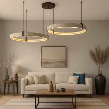 Rustic modern LED chandelier ceiling light fixture