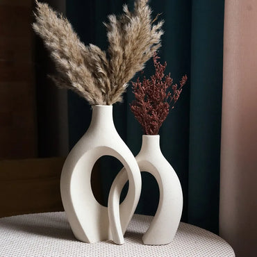 Ceramic decorative vases for fresh and dried flowers – Evara Vase set