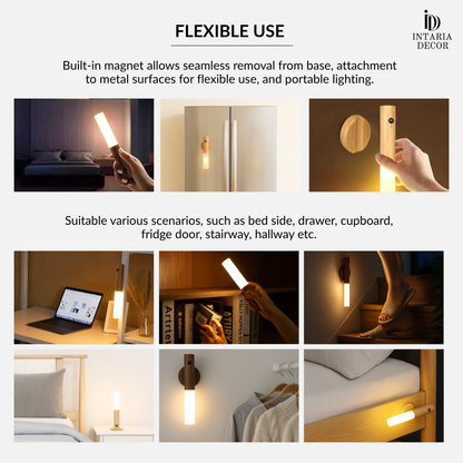 Compact modern rechargeable LED wall lamp