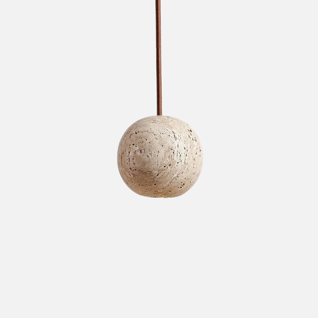 Ophir stone pendant light with LED bulb