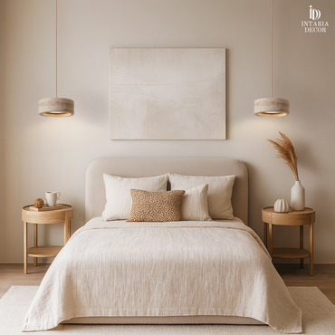 Modern natural stone pendant lamp for bed room