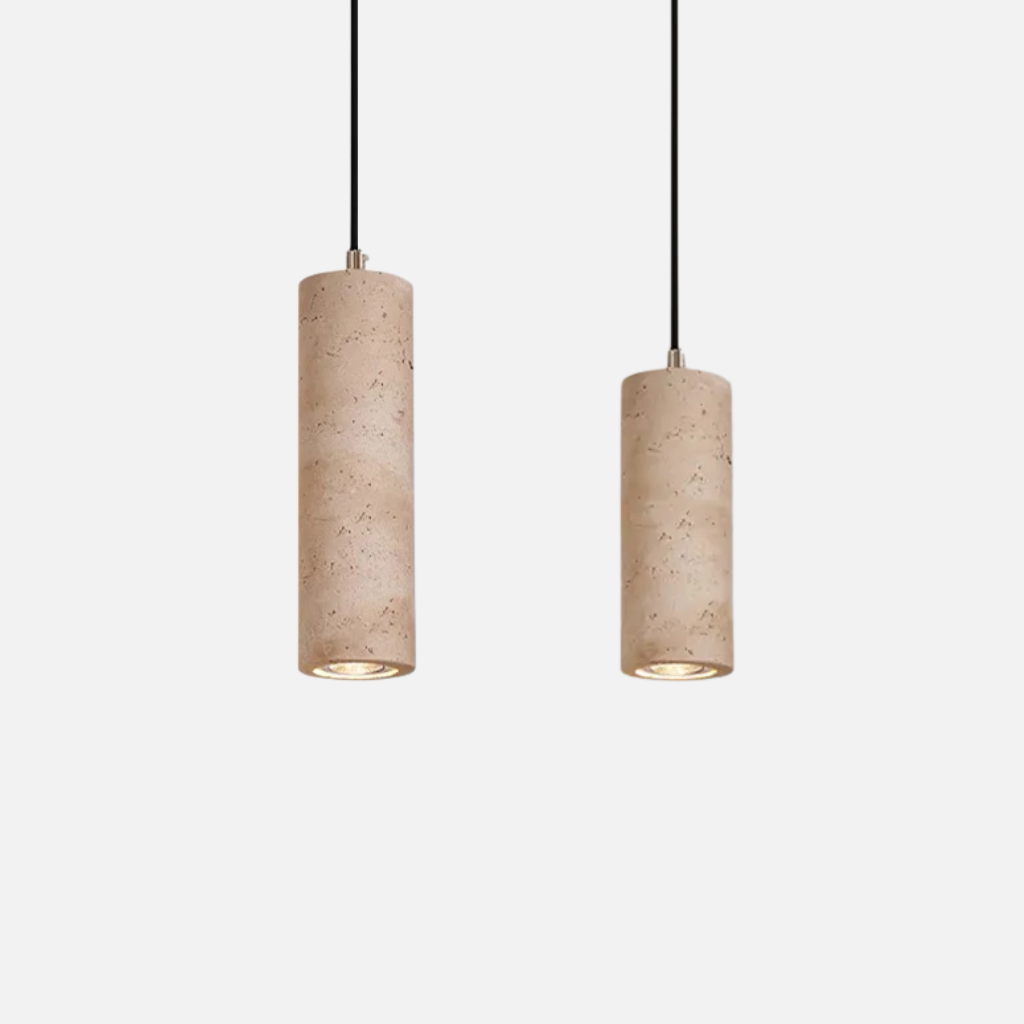 Colvar stone pendant light with LED bulb for modern home decor