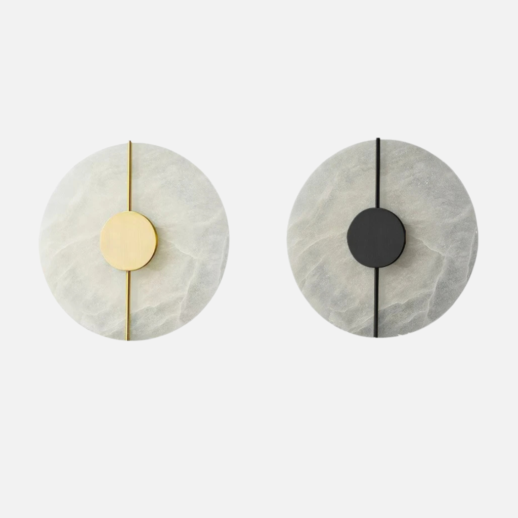 Orlun marble wall lamp mounted on living room wall