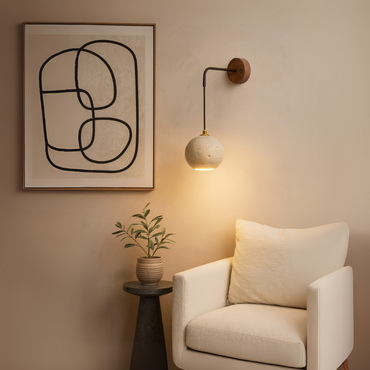 Minimalist LED wall light fixture for bedroom and living room