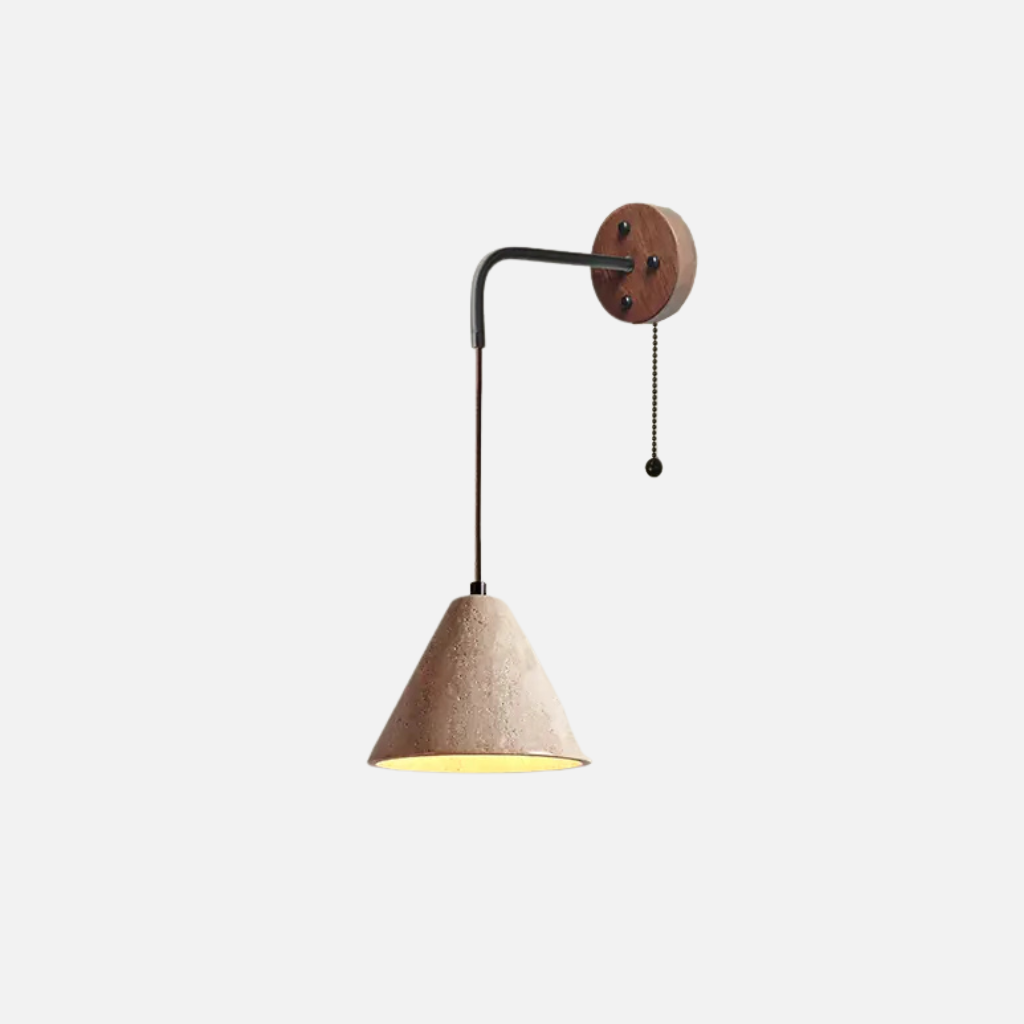 Pyra modern wall lamp with LED light for minimalist home decor