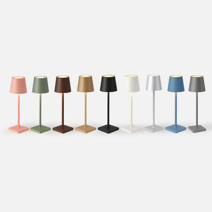 Minimalist acrylic and aluminium LED table lamp
