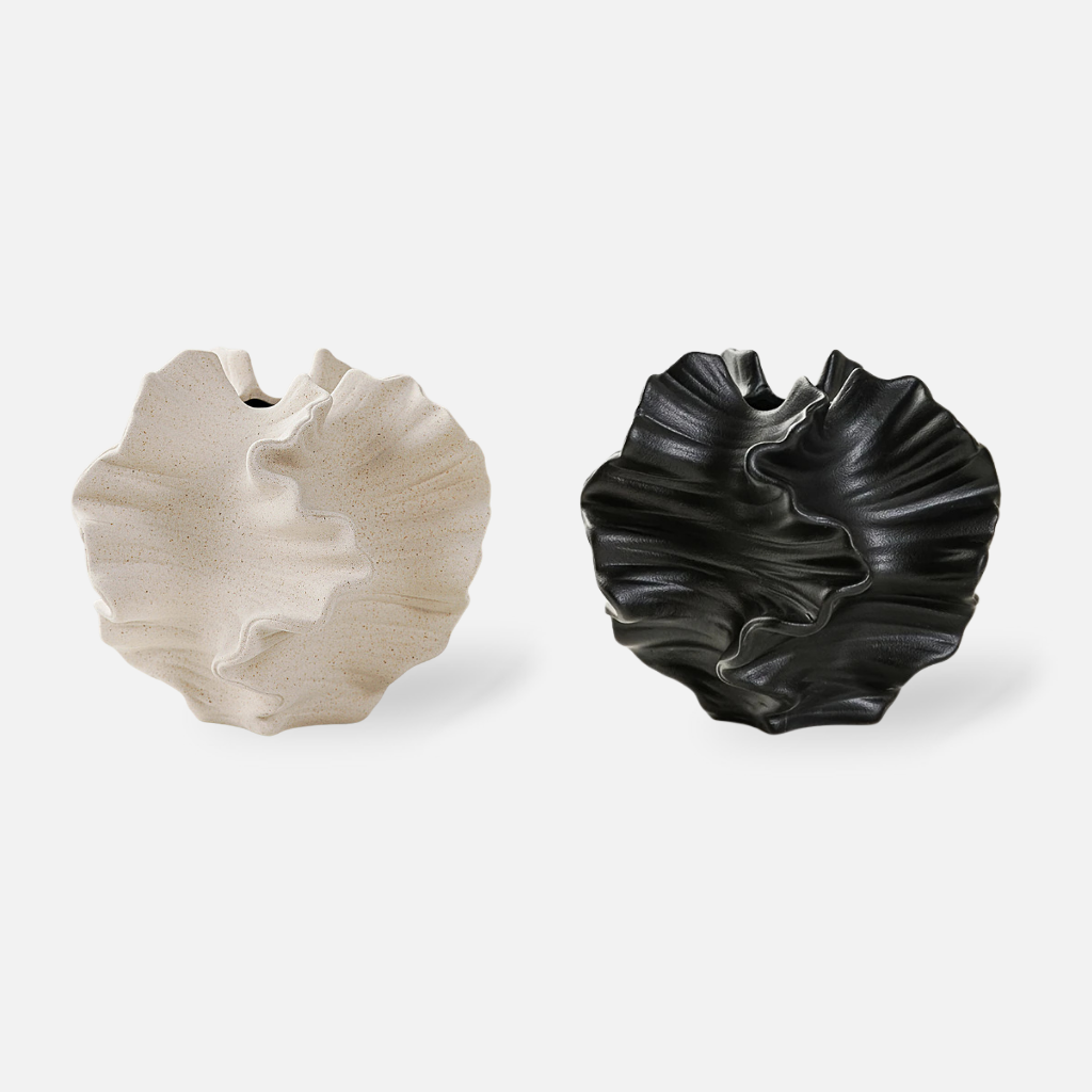 Corallure ceramic vase with matte porcelain finish – minimalist decorative vase 