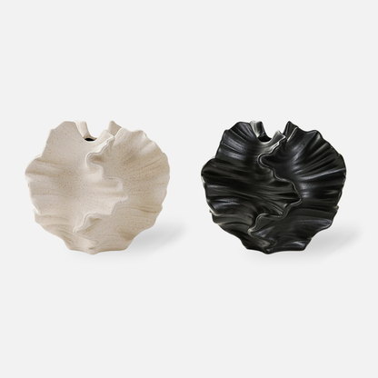 Corallure ceramic vase with matte porcelain finish – minimalist decorative vase 