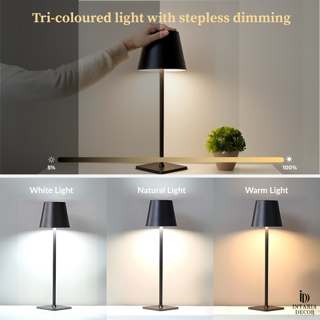 Halotouch warm white LED lamp with long battery life

