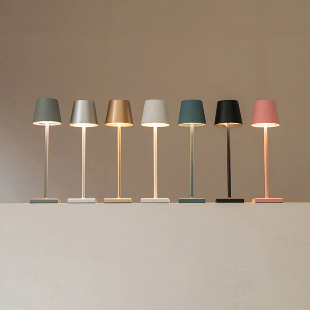 Modern rechargeable bedside lamp with USB Type-C charging

