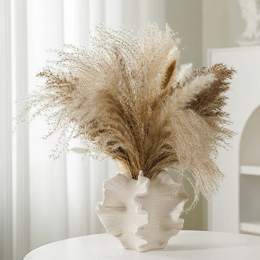 Corallure ceramic vase with matte porcelain finish – minimalist decorative vase for fresh and dried flowers, available in small and large sizes
